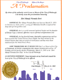 Proclamation City of Pittsburg 2001