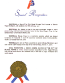 Special Recognition From Mayor Of The City Of Plano, Texas